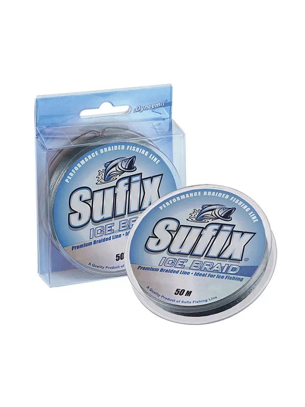 Леска плетеная зимняя SUFIX Ice Braid серая 50м 0.18мм 9,1кг