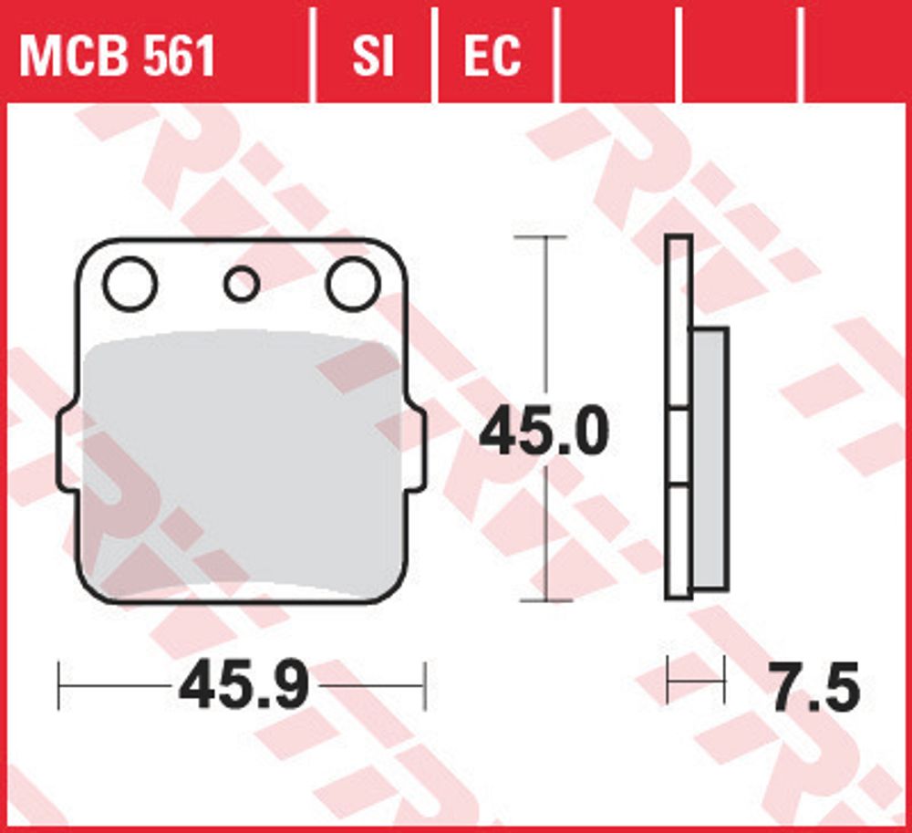 Колодки тормозные дисковые TRW MCB561SI Колодки тормозные дисковые TRW MCB561SI