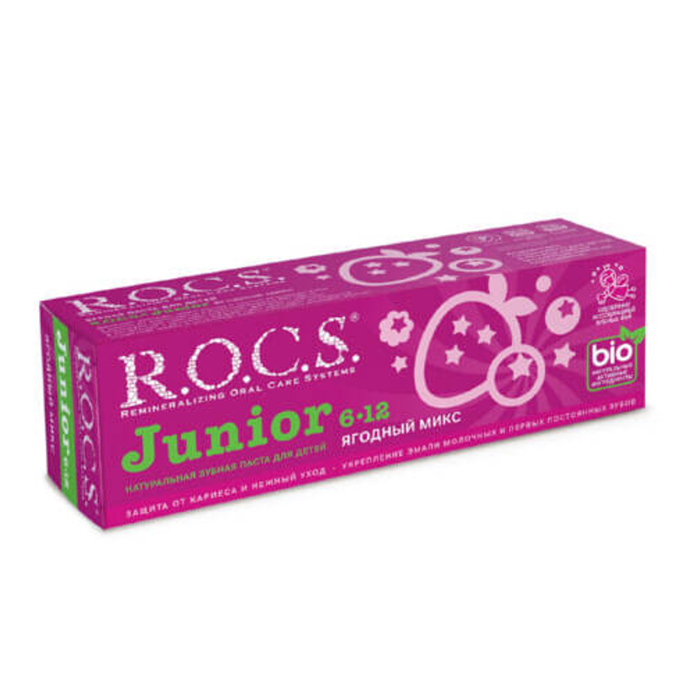 Зубная паста детская ROCS Junior Ягодный микс (6-12 лет) 74 г