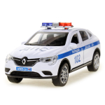 Модель инерционная металл. "Renault Arkana Полиция" 12см. свет-звук, двери, багаж, коробка ARKANA-12