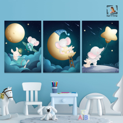 Картина karTTina "ПОД ЗВЕЗДАМИ ГУЛЯЯ", 150 см х 70 см