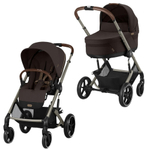 Коляска Cybex Balios S Lux TPE complete Cloud G Lava Grey 3 в 1 Chocolate Brown с дождевиками