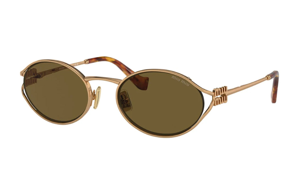 MIU MIU Eyewear Logo Round-frame Sunglasses