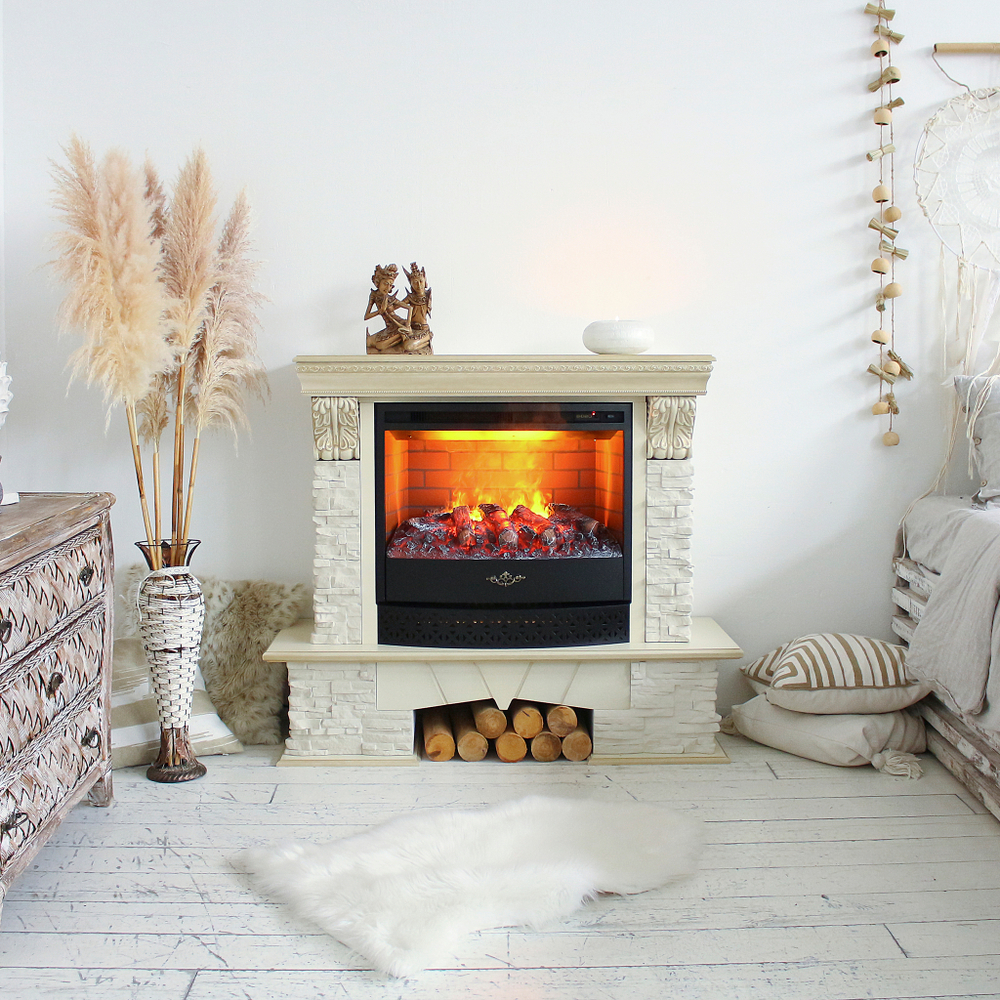 Каминокомплект Real Flame Rockland Lux 25/25,5 WT с очагом 3D Firestar 25,5