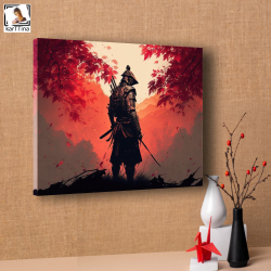 Картина модульная "Она самурай", 80 см х 40 см