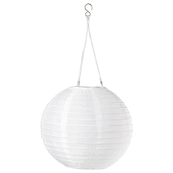 IKEA SOLVINDEN  (ИКЕА СОЛВИНДЕН)  -  Подвесной светильник на солнечной энергии, LED - для улицы/шар белый 30 см