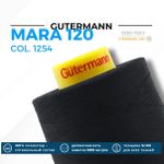 Нитка Gutermann Mara 120 (5000 метров), 1 боб., универсальная | 1254 черно-серый