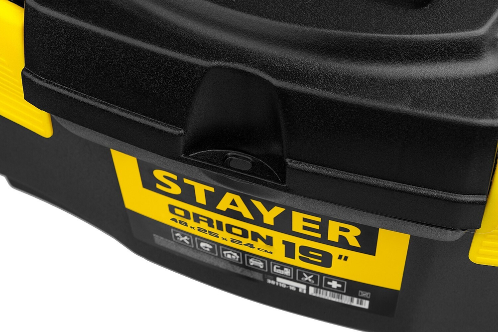 STAYER ORION-19, 480 х 250 х 240 мм, (19″), пластиковый ящик для инструментов (38110-18)