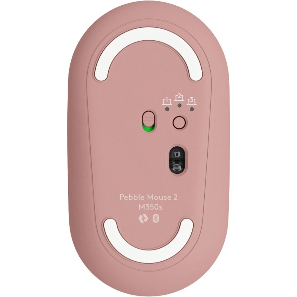 Мышь Logitech M350 Pebble Rose (беспроводная 2.4 GHz, Bluetooth) Бесшумная