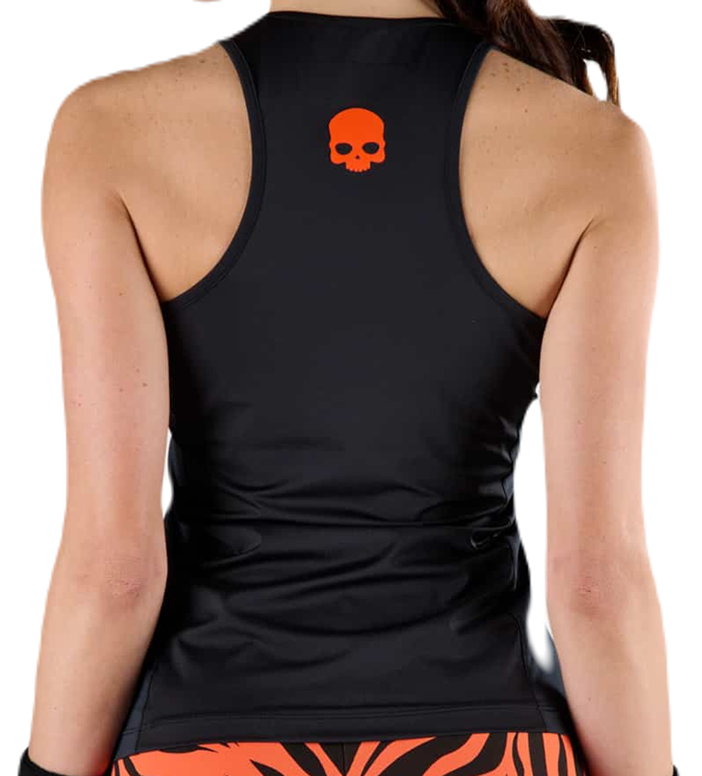 Женский топ теннисный Hydrogen Tiger Tech Tank Top - black/orange tiger