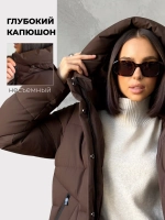 Куртка зимняя удлиненная с капюшоном
