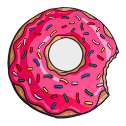 Покрывало пляжное strawberry donut
