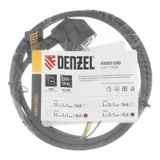 Шнур сетевой Energy Series, ПВС, 1,5 м, 3 x 1 мм, с неразборной вилкой, черный, Denzel — фото 5