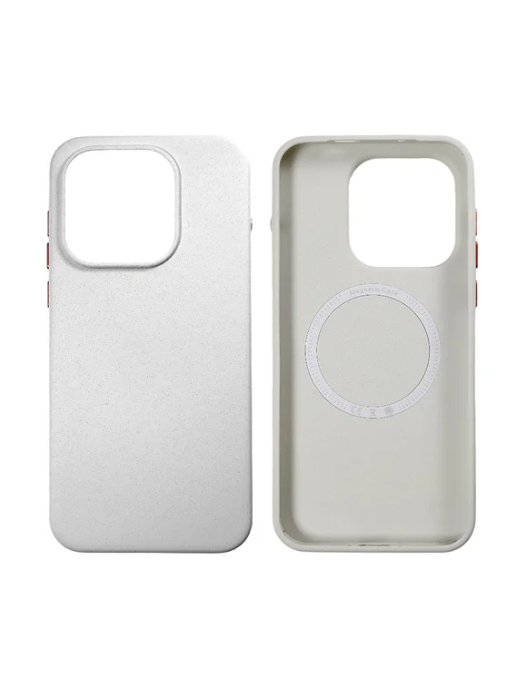 Чехол для OnePlus 15 с MagSafe Белый (White) с текстурой песчаника