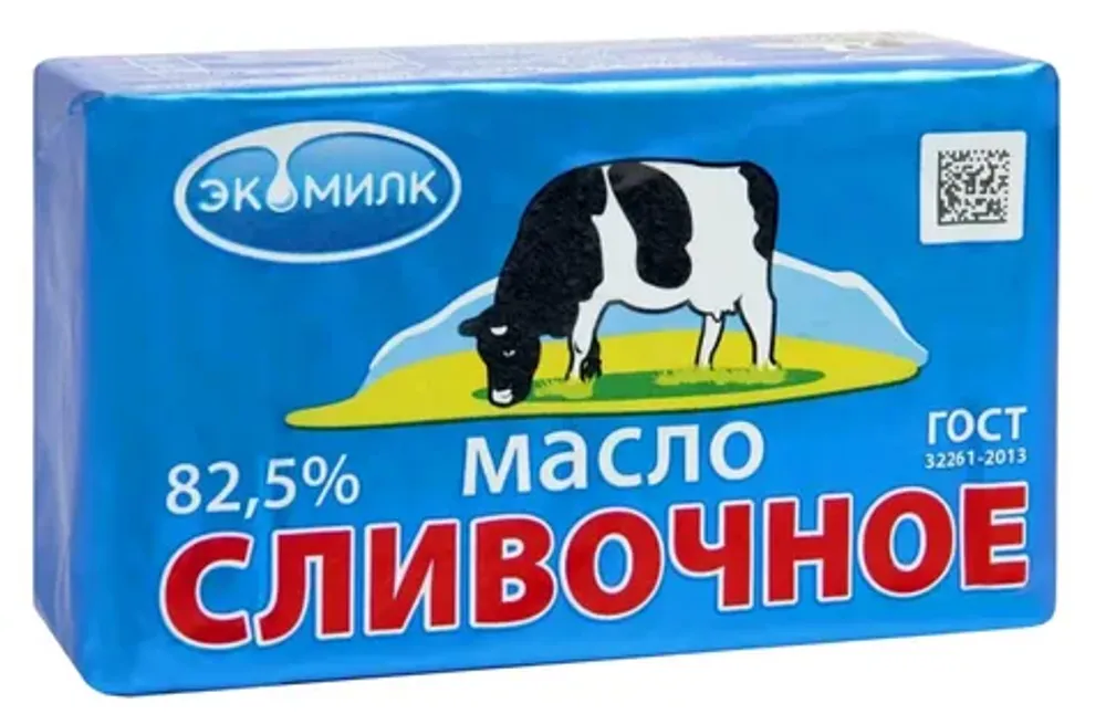 Масло Сливочное 82,5% Экомилк 6 упак. по 50г