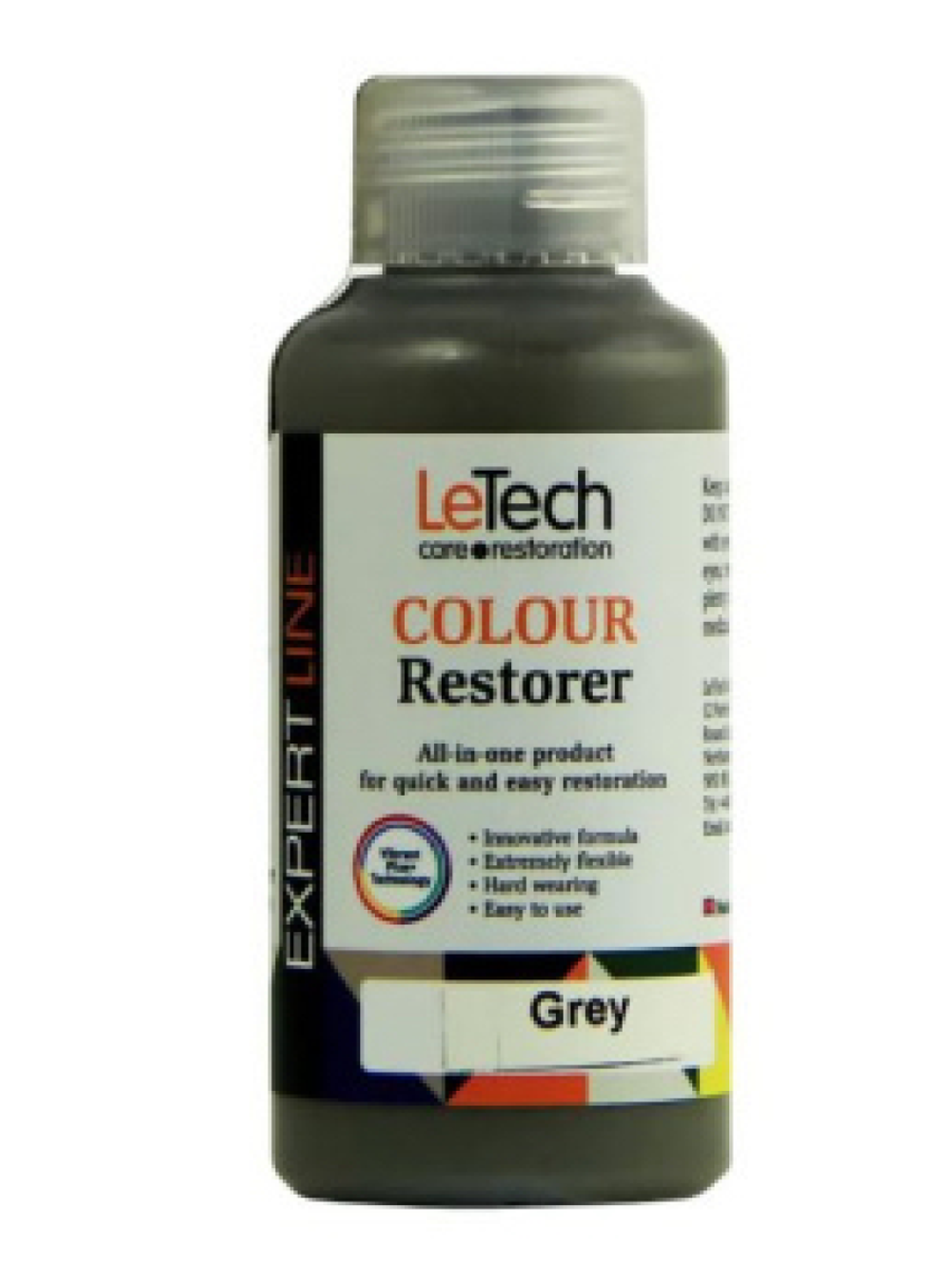 LeTech Expert Line Средство для восстановления цвета кожи (Leather Colour Restorer) Grey, 100мл