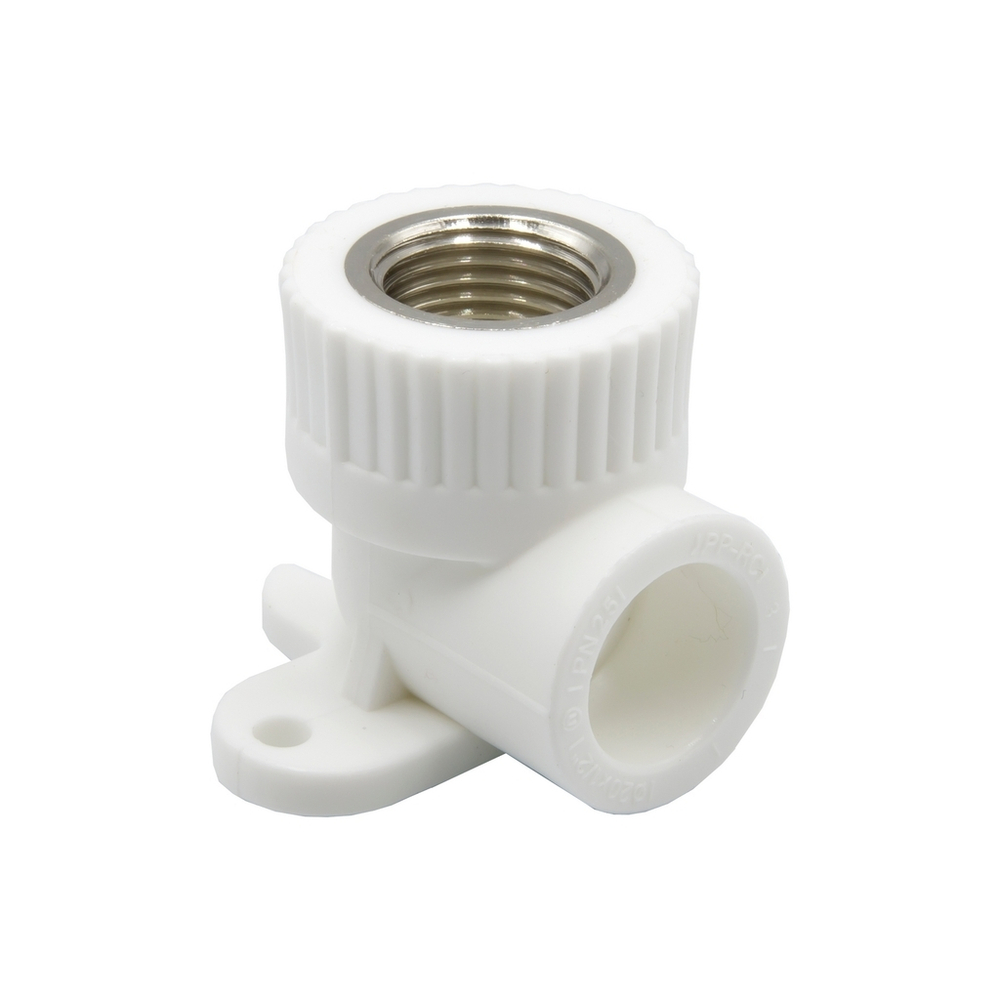 Уголок комб. вн 20х1/2'' с креплением EVER® БЕЛЫЙ (Россия)