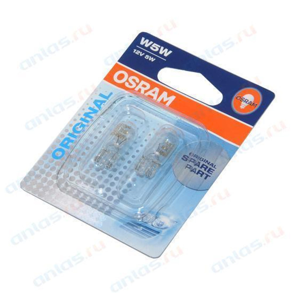 Лампа 12 В 5 Вт без цоколя 2 шт. блистер Osram 2825-02В(бл.)