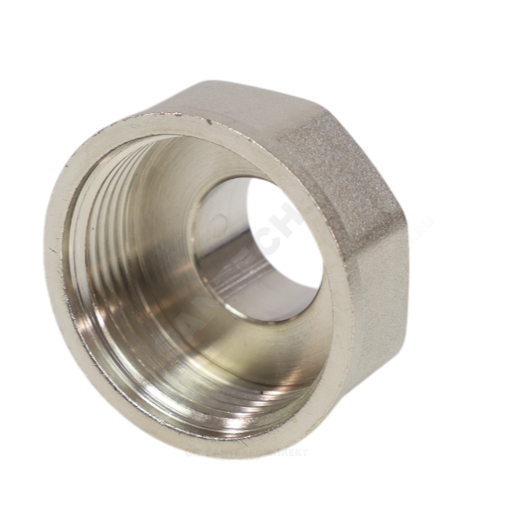 Переход латунь никель Ду 10х8 (3/8"х1/4") ВР/НР VALFEX VF.592.N.038.014