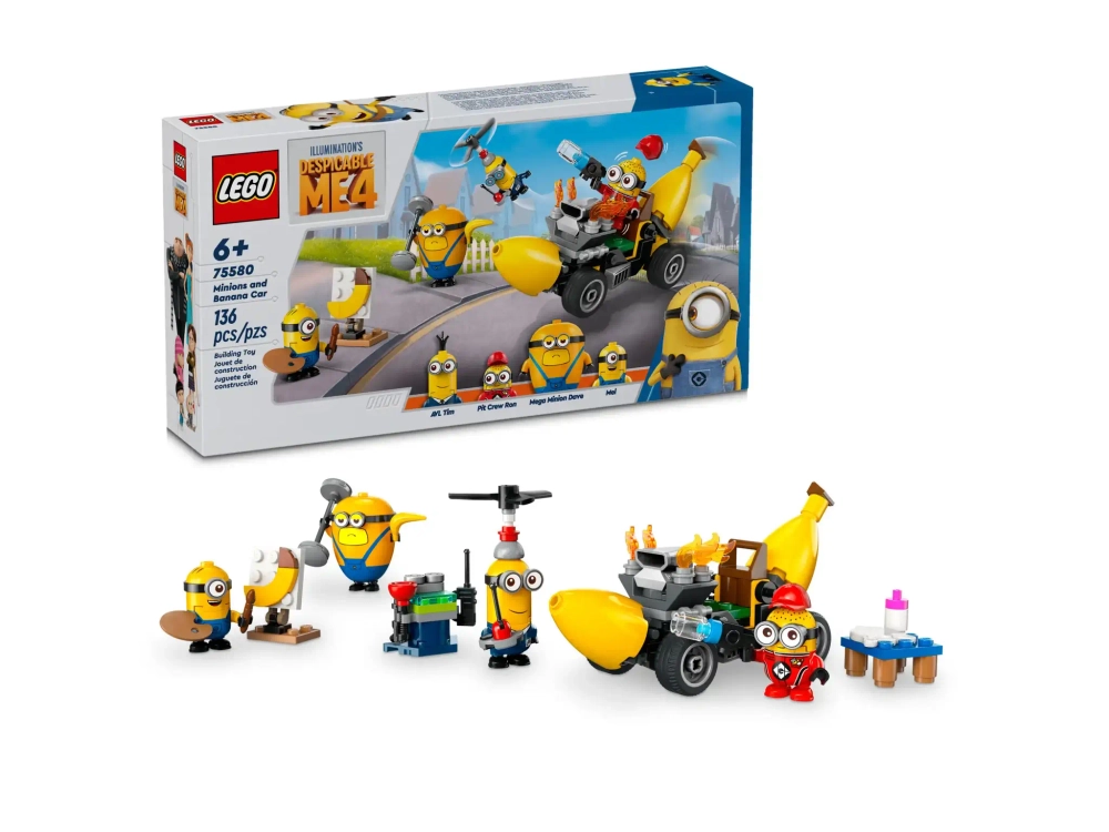 Конструктор LEGO Гадкий я 4 75580 Миньоны и автомобиль-банан