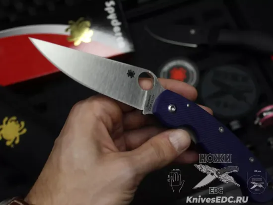 Складной нож Spyderco Military 36GPDBL c клинком из стали CPM-S110V, рукоять G10