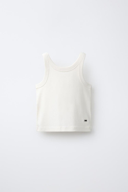 ZARA ТОП С АППЛИКАЦИЕЙ, ЭКРЮ