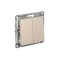 Выключатель двухклавишный Systeme Electric AtlasDesign Песочный, самозажимные клеммы ATN001251S