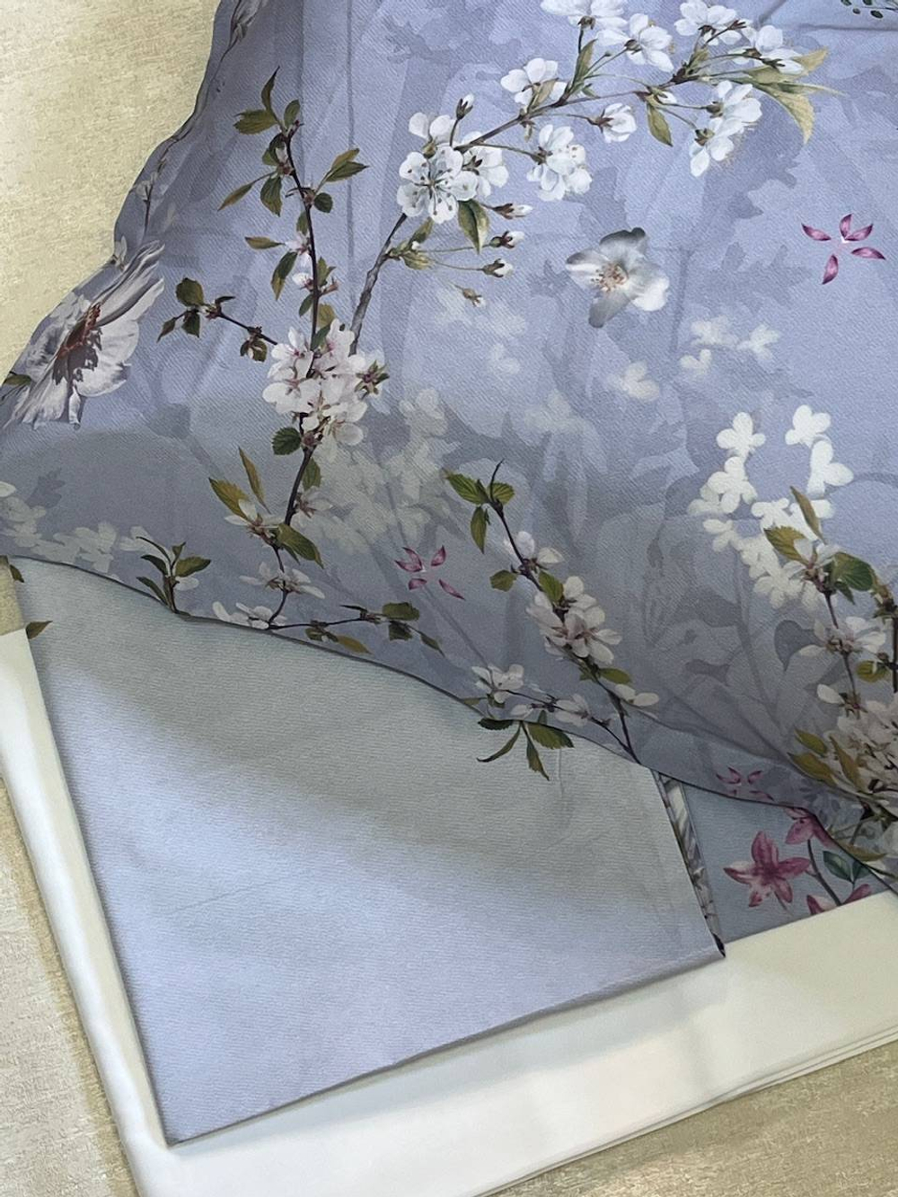 Постельное белье 2 спальное евро Mirabello Gardenia Sweet васильковое