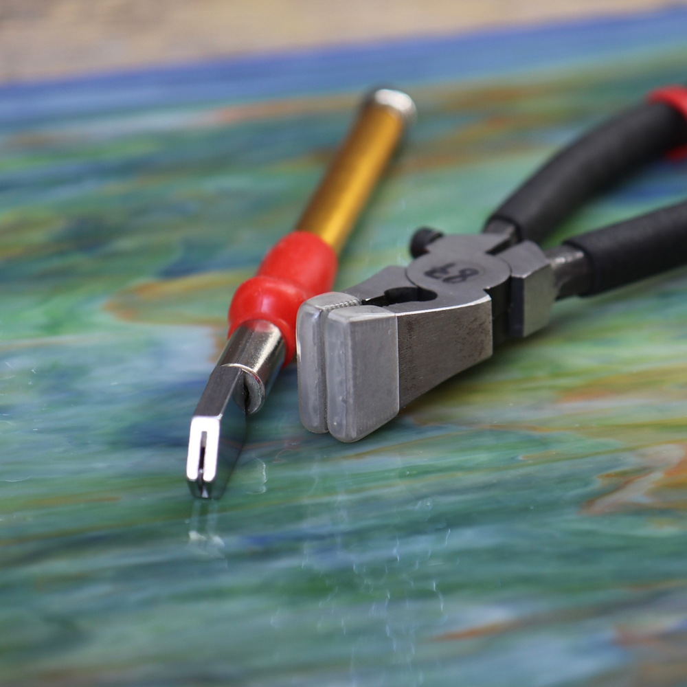 Зеленое полупрозрачное витражное стекло для мозаики ArtWorker