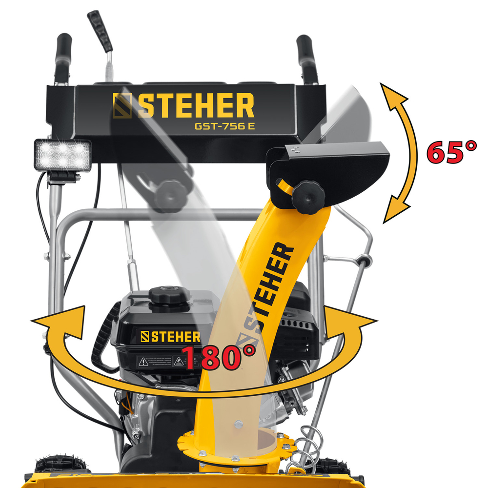 Снегоуборщик самоходный бензиновый с электрическим стартером STEHER EXTREM GST-756E