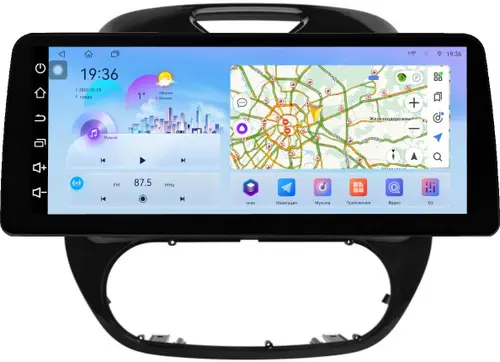 Магнитола для Renault Kaptur 2016+ - FarCar S500-TS18 монитор 12.3" 2K QLED на Android 14, Быстрая, CarPlay, 4G SIM-слот