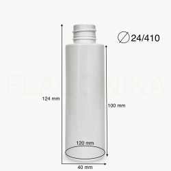 Флакон ПЭТ 100 мл (24) Цилиндр белый