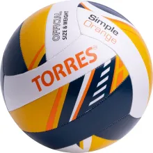 Мяч волейбольный TORRES Simple Orange, размер 5