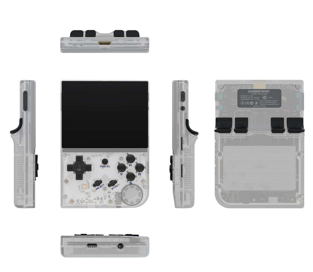Anbernic RG35XX Transparent White