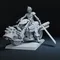 Cloud on a motorcycle - Final Fantasy