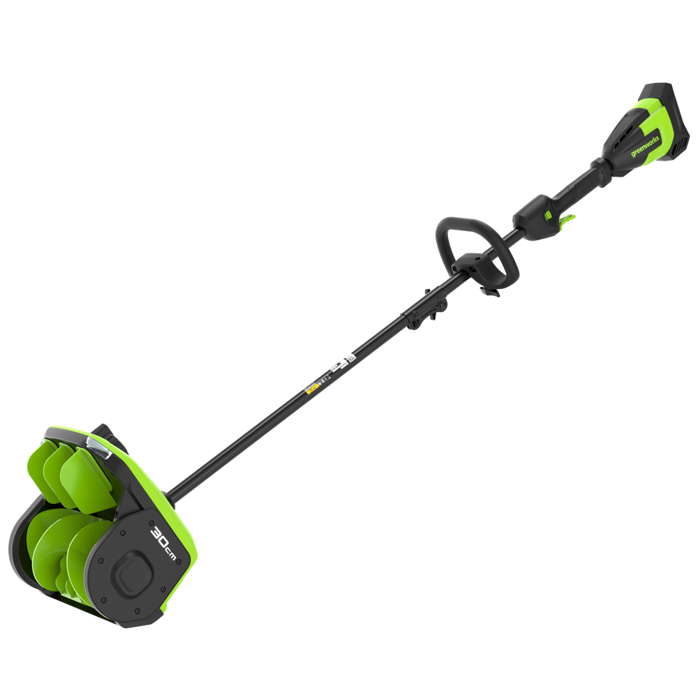 Аккумуляторная снегоуборочная лопата Greenworks GD40SS2 Арт. 2603107UH, 40V, 30 см, с регулируемым направлением выброса, бесщеточный, с 1хАКБ 8 Ач и ЗУ