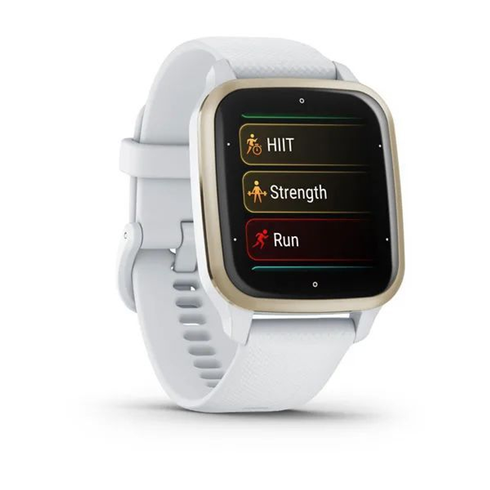 Смарт-часы Garmin Venu Sq 2 белые с кремово-золотым алюминиевым безелем 010-02701-11