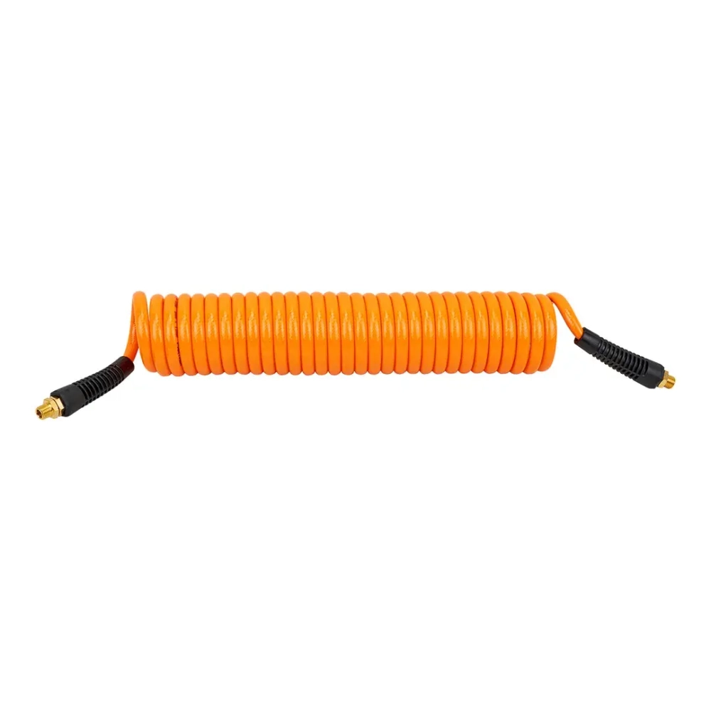 Шланг витой полиуретановый 8 х 12мм х 7.5м с резьбовыми наконечниками 1/4''(для воздуха) Partner PA-AHC-48D