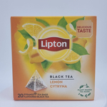 Чай черный Lipton с лимоном 20 пакетиков 34 г (из Эстонии)