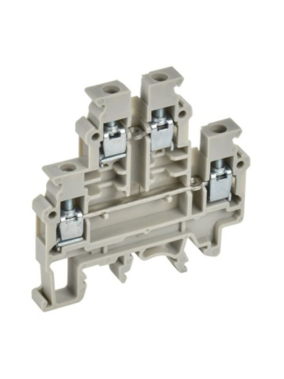 Колодка клеммная CTS-ML ARMAFIX 2 ур. 4кв.мм сер. IEK YCT13-00-2-K03-004