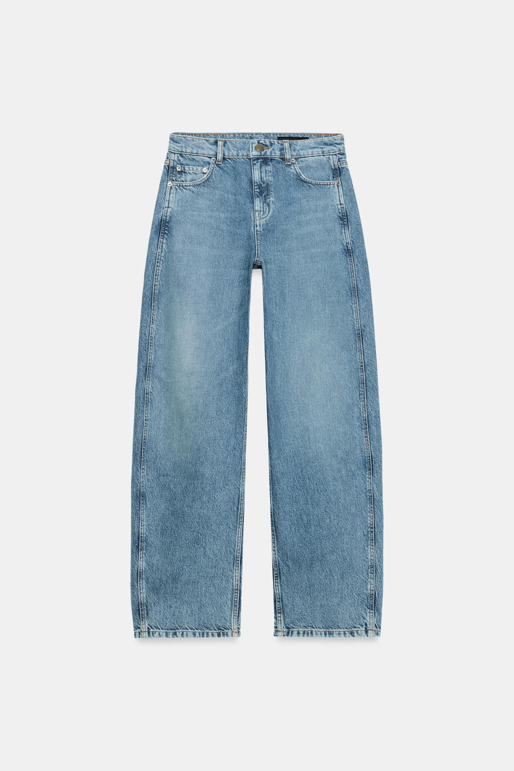 ДЖИНСЫ CURVED STRAIGHT СО СРЕДНЕЙ ПОСАДКОЙ — ZW COLLECTION — ZARA