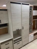 Пенал Прага дуб белый крафт/ателье темное — фото 2