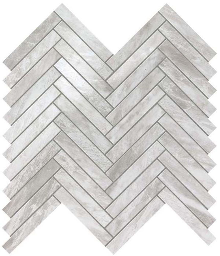 Мозаика Настенная Marvel Stone Bardiglio Grey Herringbone Wall