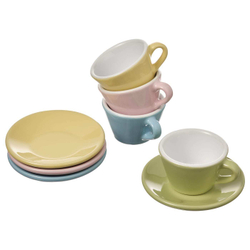 IKEA DUKTIG (ИКЕА ДУКТИГ) — Игрушечный сервиз 8 чашек/тарелок, разные цвета