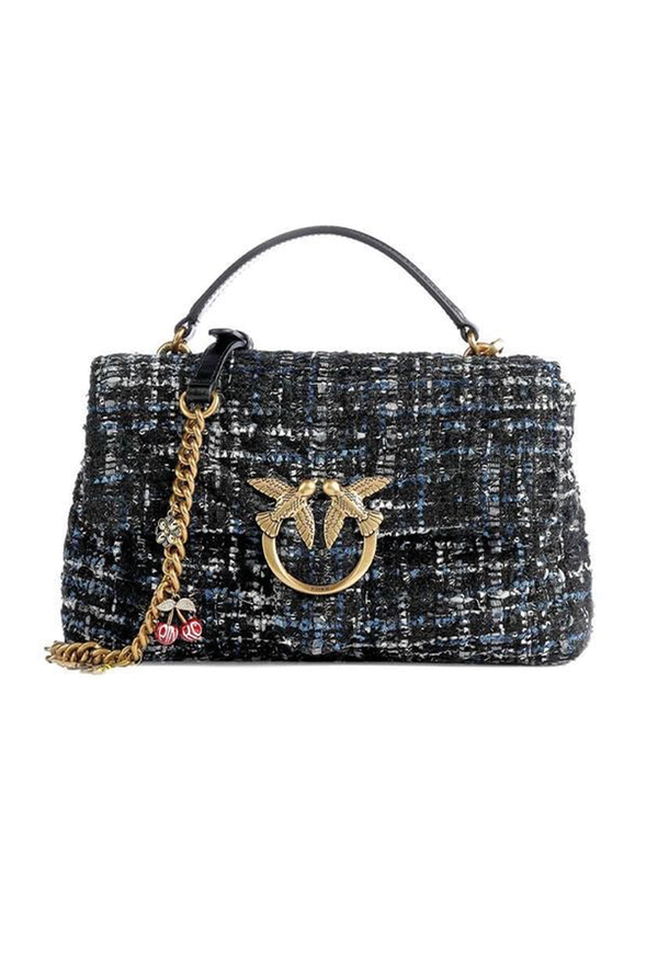 LADY LOVE BAG PUFF MAXI QUILT TWEED - dark blue