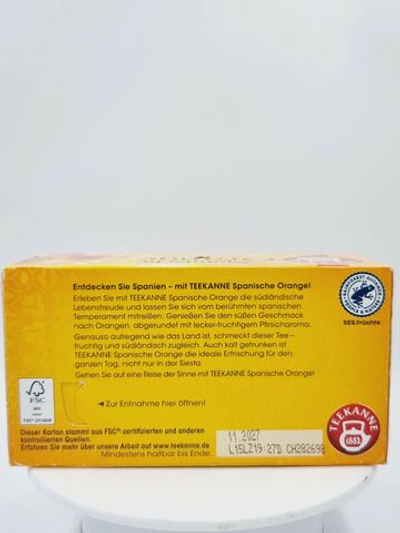 TEEKANNE Фруктовый чай с апельсином Spanish Orange 20 пакетиков, 50 г (Германия)