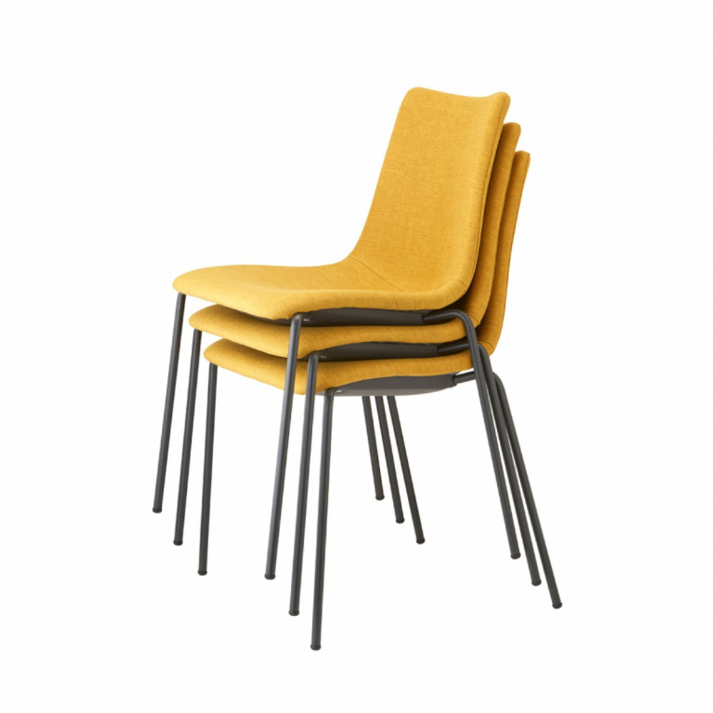 Стул с обивкой Scab Design Zebra Pop 4 legs, антрацит, желтый