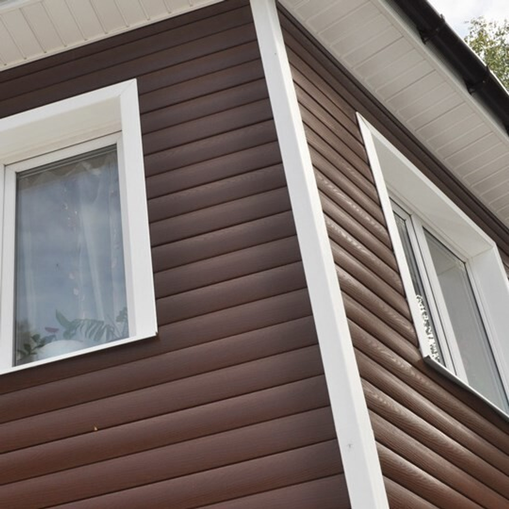 Сайдинг акриловый FineBer Blockhouse Extra Color Могано 3660х232 мм