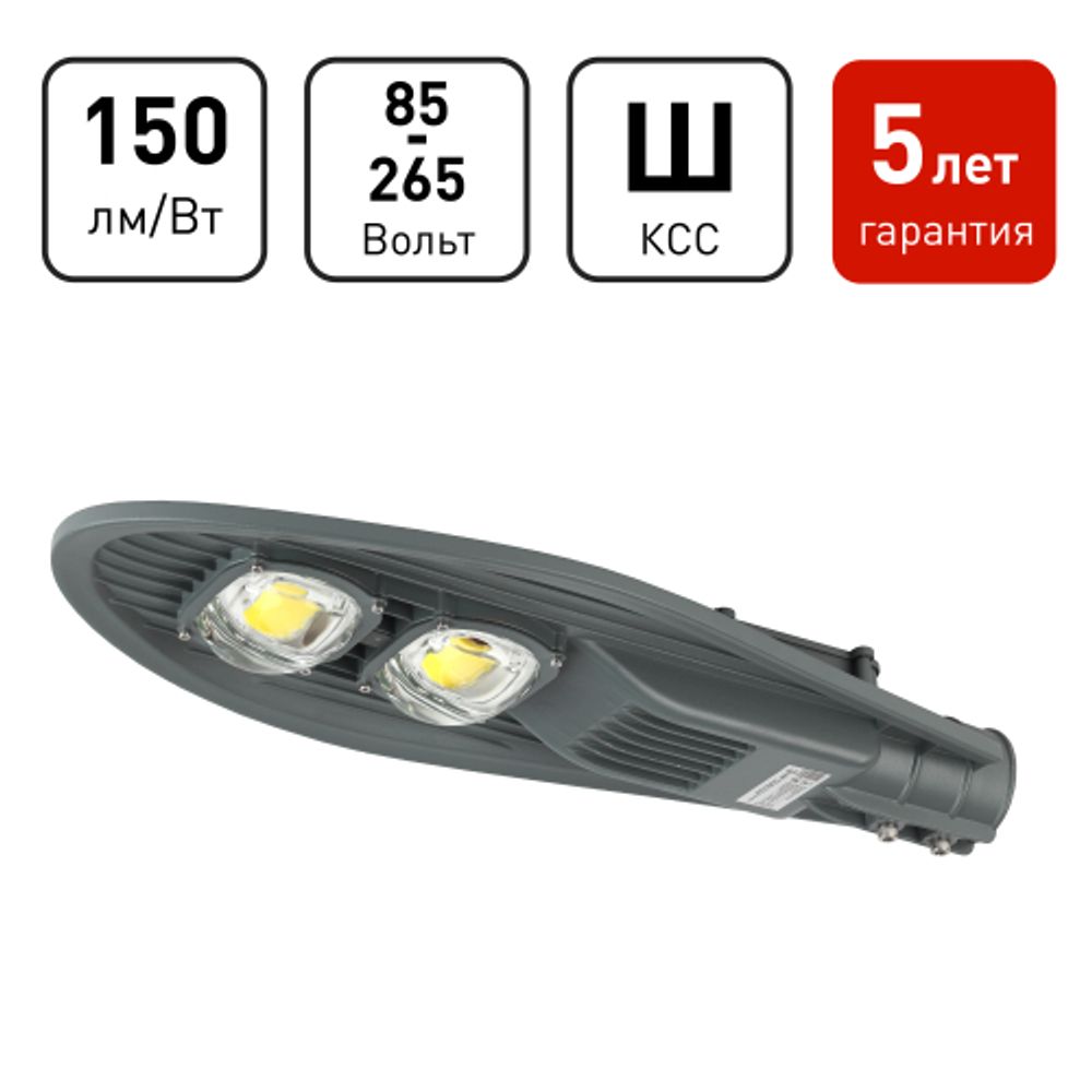 Светильник уличный светодиодный ЭРА SPP-5-120-5K-W 120Вт 5000К IP65 КСС Ш гарантия 5 лет | Уличные консольные светильники