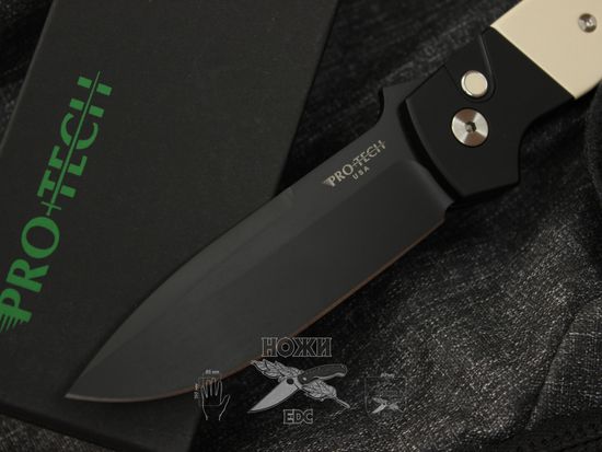 Складной нож Pro-Tech BT2752 Terzuola Tuxedo ATCF c клинком из стали CPM-Magnacut, рукоять алюминий / микарта